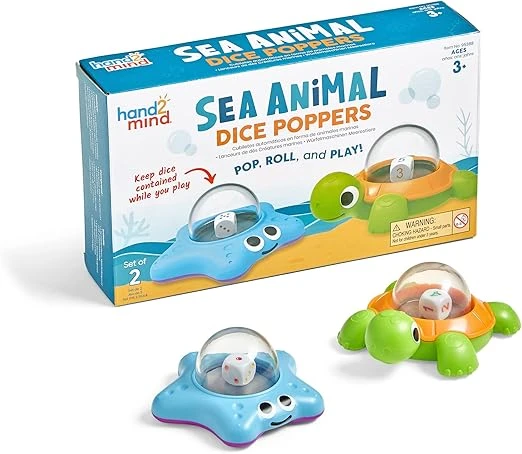 Sea Animal Dice Poppers Fun and Educational Toy for Early Learners