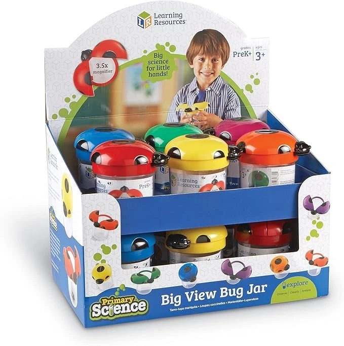 Primary Science Big View Bug Jars Set of 6 for Insect Observation