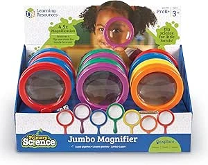 Primary Science Jumbo Magnifiers Set of 12 for Kids Science Projects