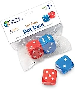 Foam Dot Dice Set for Fun Learning