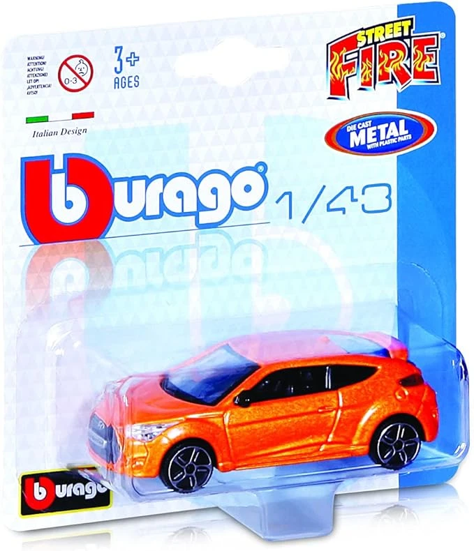 1:43 Street Fire Diecast Cars - Assorted Models in Blister Card