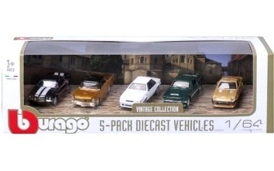 Bburago 1:64 5-Pack Diecast Model Set for Collectors