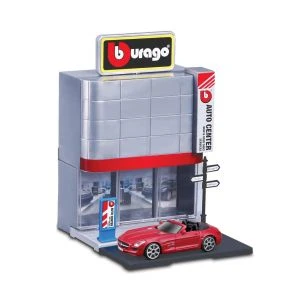 Bburago Street Fire – 1:43 Car Dealer Playset