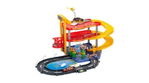 1:43 Parking Garage Playset  Multi-Level Car Parking with 2 Vehicles