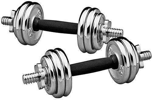 SPORTS CHROMED DUMBBELL SET 20KGS