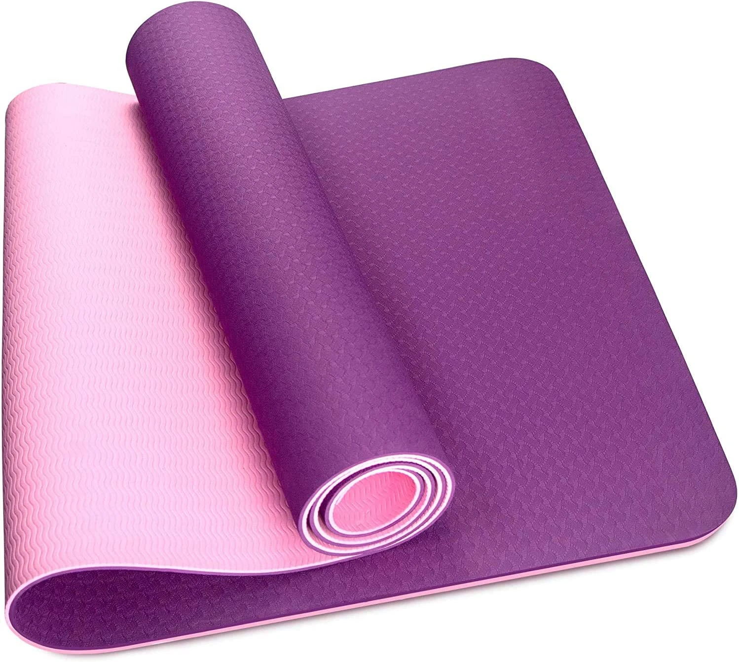 S.S. TPE YOGA MAT 6MM PURPLE / PINK