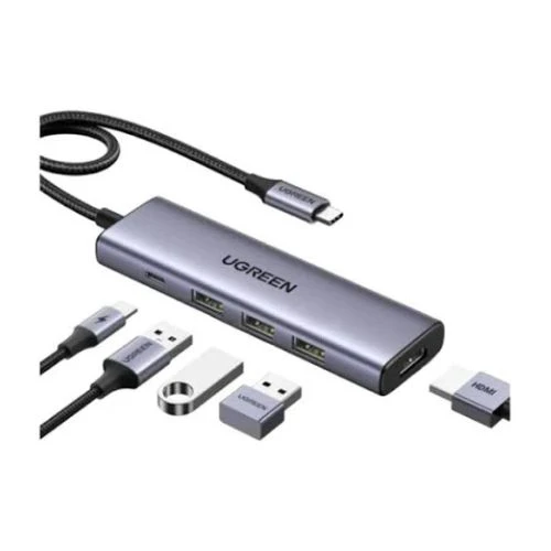 UGREEN USB-C 5-in-1 Hub with 4K HDMI, 3 USB 3.0 Ports & 100W PD – Model 15596