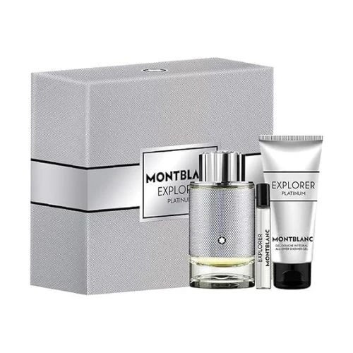 Montblanc Explorer Platinum Gift Set | EDP 100ML + SG 100ML + Mini 10ML