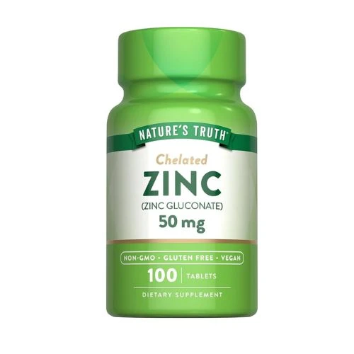 Nature's Truth Gluten-free Chelated Zinc Mineral Supplement,50mg, 100 capsule