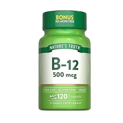 Nature's Truth Vitamin B-12 Tablets, 500 mg, 120 Count