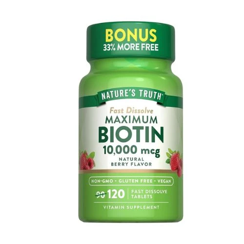 Nature's Truth Biotin 10000mcg 120 capsule,Berry Flavour Vegetarian