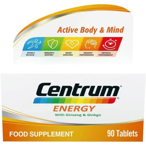 Centrum Energy, Multivitamin with Ginseng and Gingko Biloba, 90 Tablets