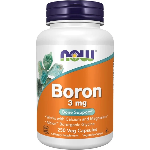 Now, Foods Boron, 250 Veg Capsules