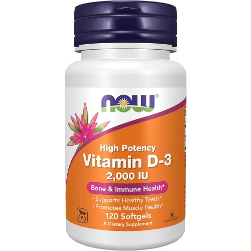 Now, High Potency Vitamin D3, 120 Softgels