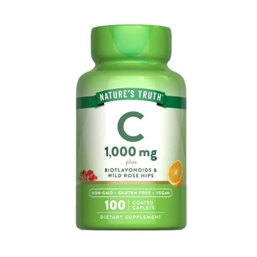 Nature's Truth Vitamin C with Bioflavonoids & Rose Hips, Tablets, 1,000 mg, 100 Count