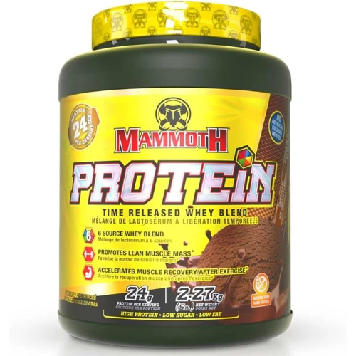 Mammoth, Time Released Whey Blend Protien, Chocolate, 5 lb,