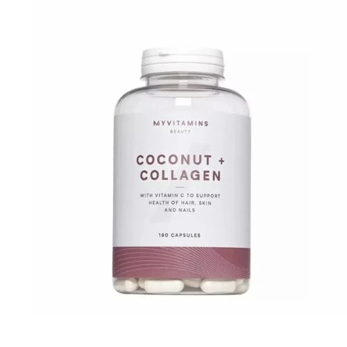 Myvitamins Coconut and Collagen V1, Unflavored, 180 Capsules