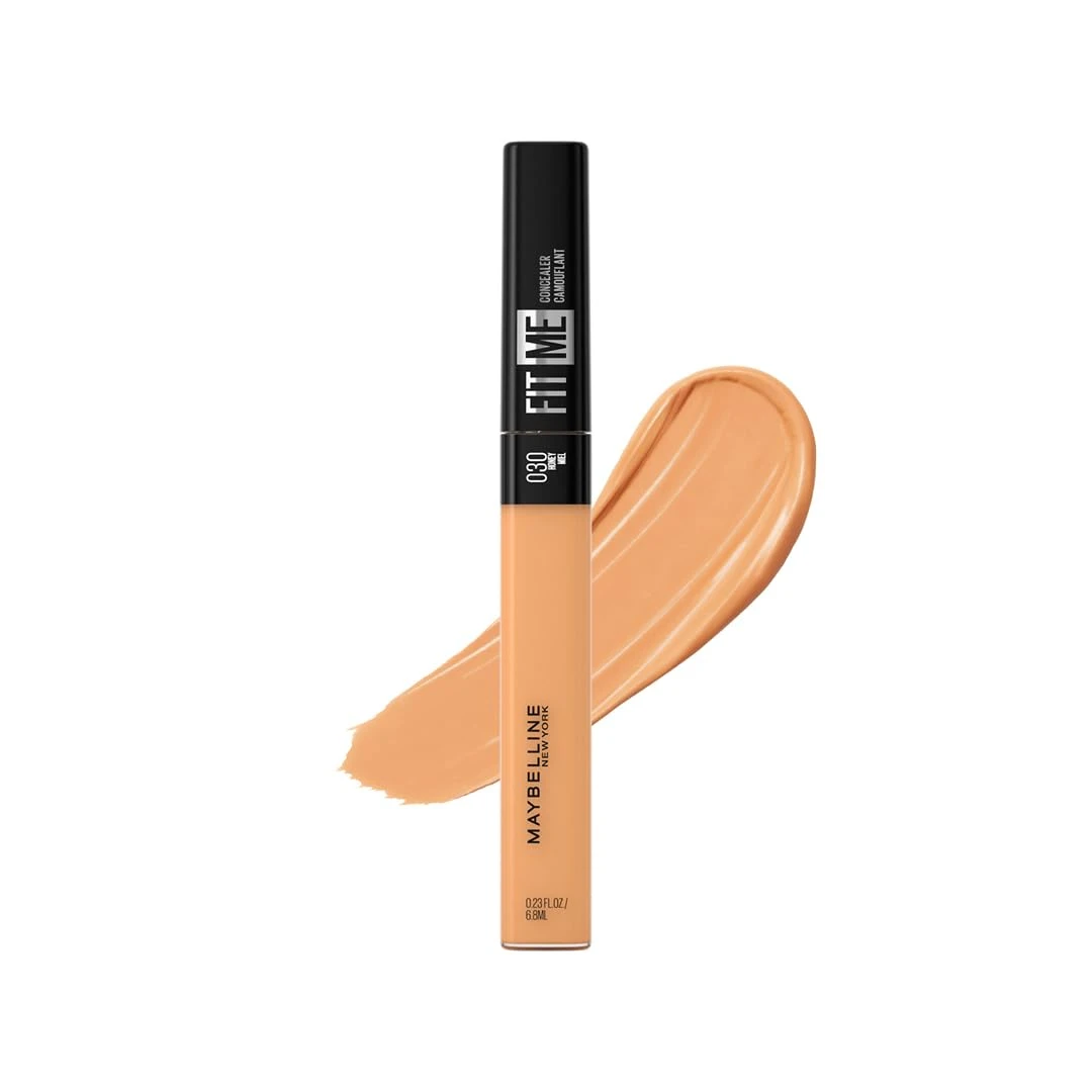 Maybelline New York Full Coverage Concealer, Matte & Poreless Ultra Blendable, Fit Me, 30 Honey