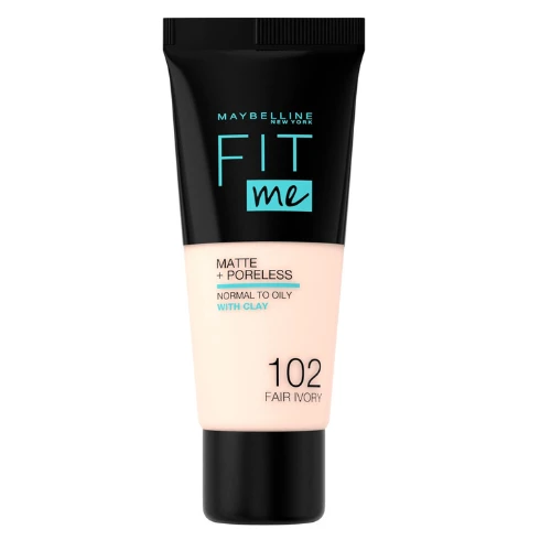 Maybelline Fit me Matte + Poreless Glass Foundation-102 Fair Porecelain