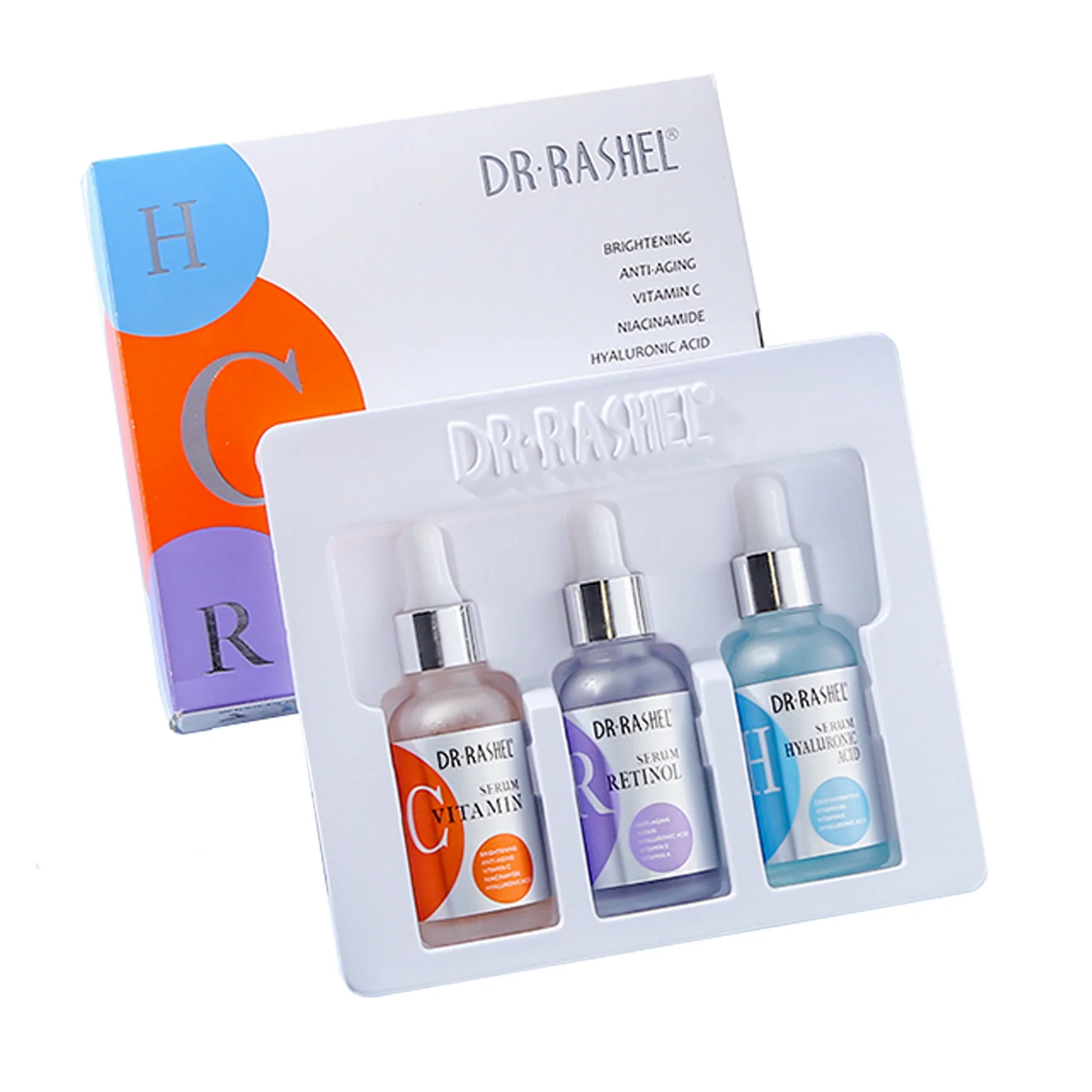 Dr.Rashel Vitamin C , Hyaluronic Acid And Retinol Facial Serum - Pack Of 3