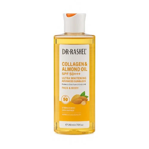 Dr. Rashel Collagen Almond Oil SPF 50+++ Face & Body – 210ml