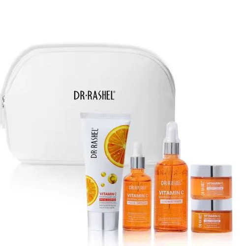 Dr. Rashel Vitamin C Brightening & Anti-Aging Skincare Set (with Pouch)